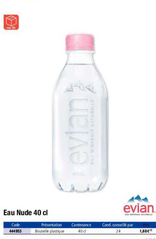 eau nude 40 cl evian
