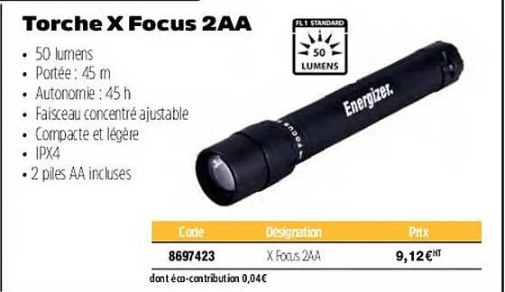 energizer torche X focus 2AA