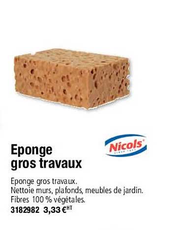 éponge gros travaux nicols'