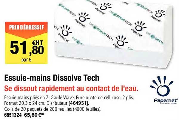essuie-mains dissolve tech