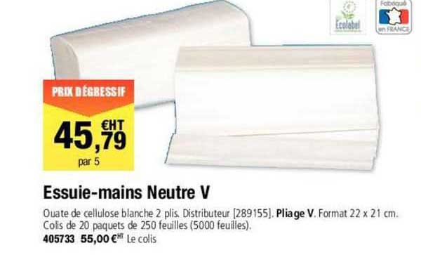 essuie-mains neutre v