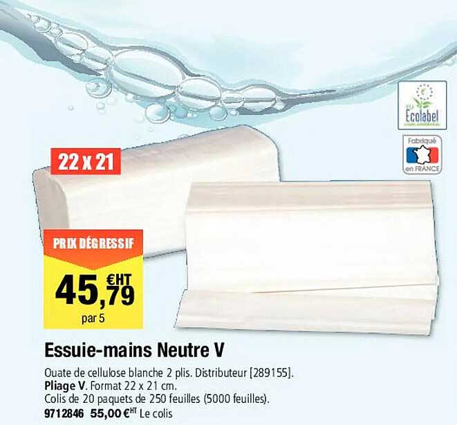 essuie-mains neutre v