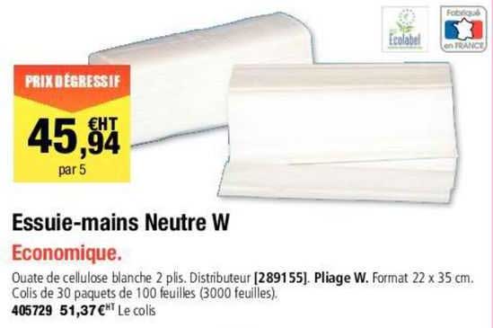 essuie-mains neutre w