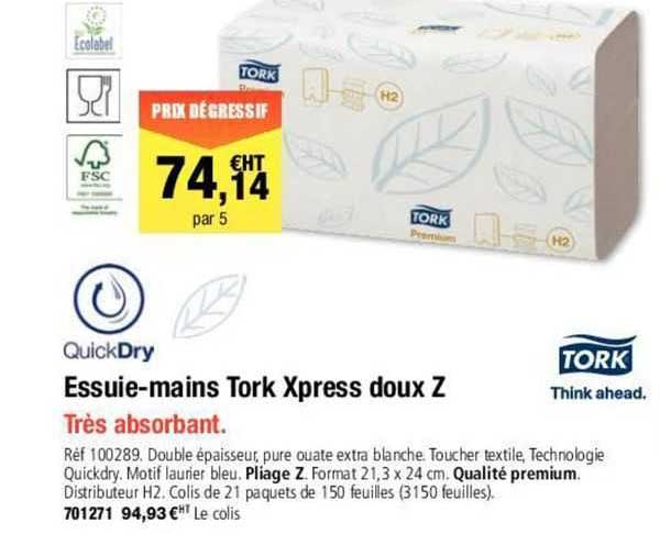 essuie-mains tork xpress doux z