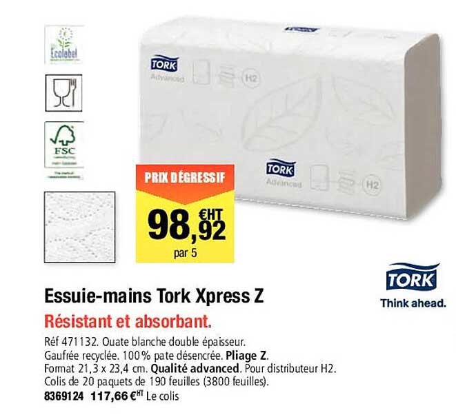 essuie-mains tork xpress z