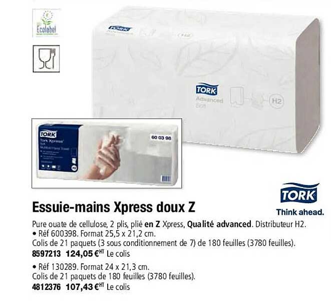 essuie-mains xpress doux z tork