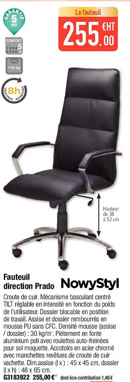 fauteuil direction prado nowystyl