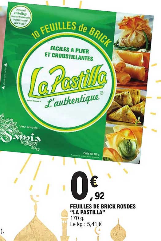 feuilles de brick rondes "la pastilla"