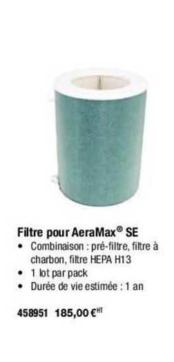 filtre pour aeramax se