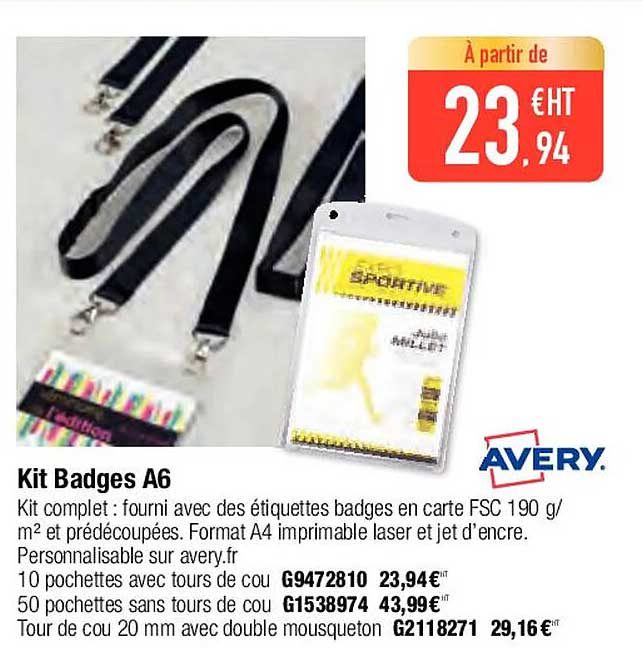 kit badges A6 avery.