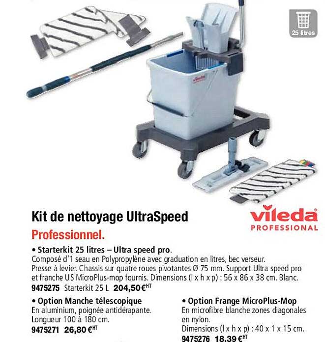 kit de nettoyage ultraspeed vileda