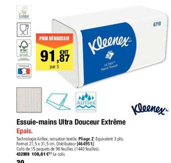 kleenex essuie-mains ultra douceur nextrême