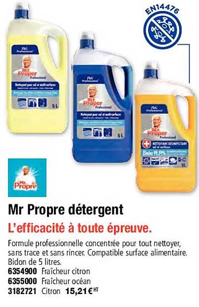 l'efficacité à toute épreuve mr propre détergent