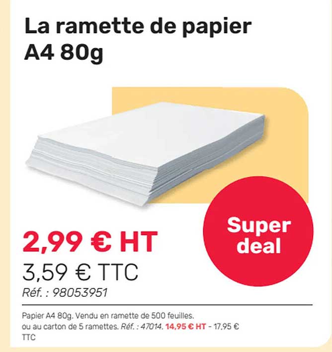 La Ramette De Papier A4 80 G