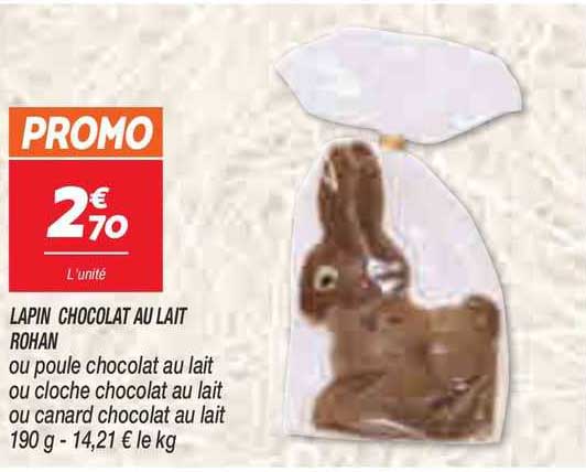 lapin chocolat au lait rohan