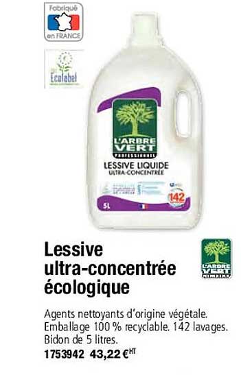 lessive ultra-concentrée écologique l'arbre vert