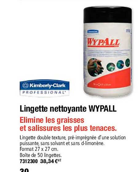 lingette nettoyante wypall