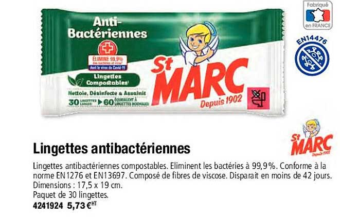 lingettes antibactériennes st marc