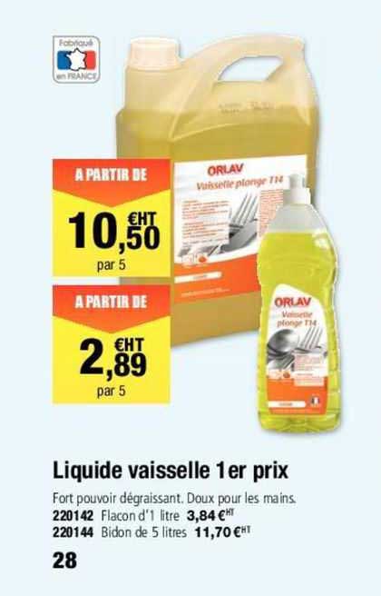 liquide vaisselle 1er prix