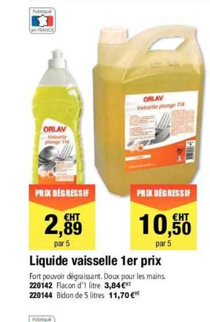 liquide vaisselle 1er prix