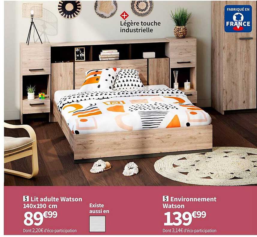 lit adulte watson 140 x 190 cm, environnement watson