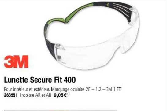 lunette secure fit 400 3m