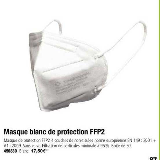 masque blanc de protection ffp2