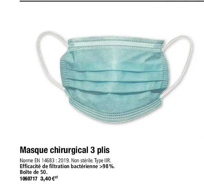 masque chirurgical 3 plis