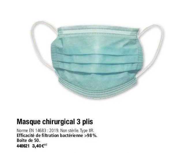 masque chirurgical 3 plis