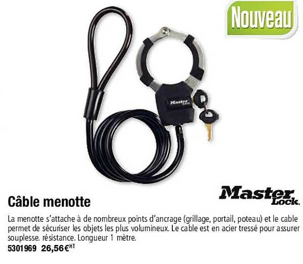 master câble menotte