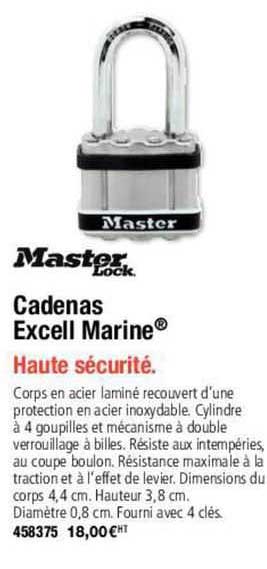 master look cadenas excell marine