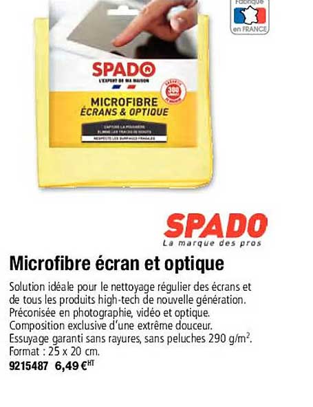 microfibre écran et optique spado