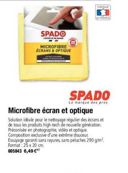 microfibre écran et optique spado