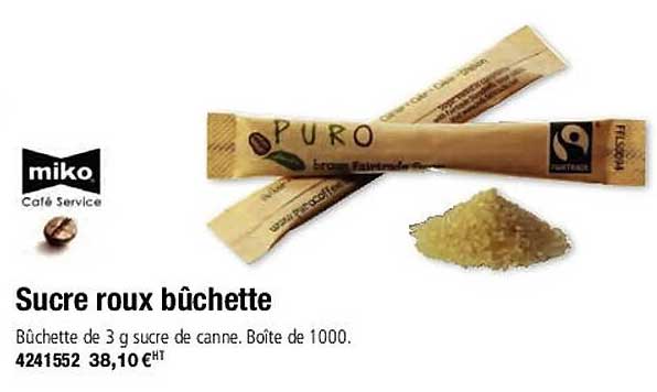 miko sucre roux bûchette