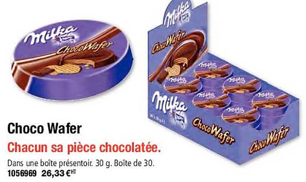 milka choco wafer chacun sa pièce chocolatée