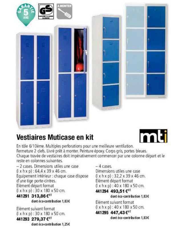 mti vestiaires muticase en kit