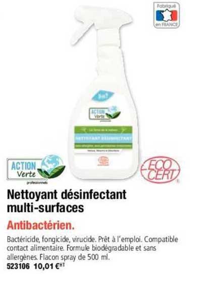 nettoyant désinfectant multi-surfaces eco cert