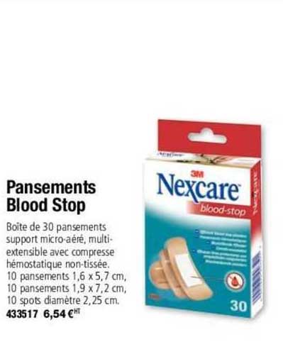 nexcare pansements blood stop