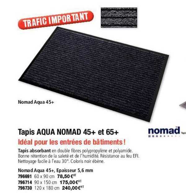 nomad tapis aqua nomad 45+ et 65+