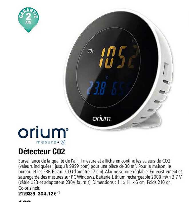orium détecteur c02