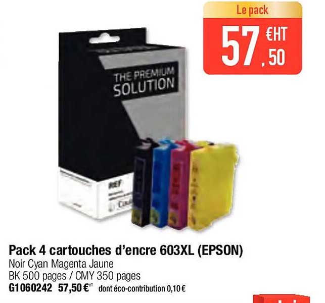 pack 4 cartouches d'encre 603xl (epson)