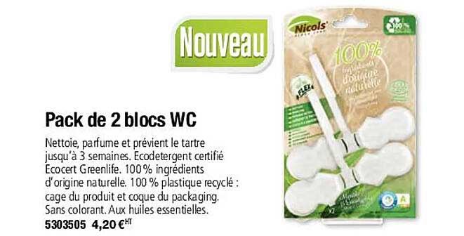 pack de 2 blocs wc nicols