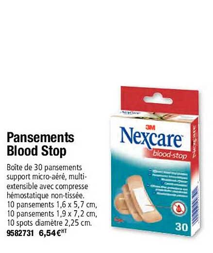 pansements blood stop nexcare