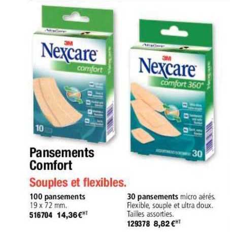 pansements comfort nexcare