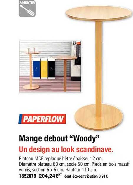 paperflow mange debout "woody"