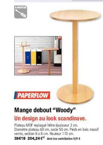 paperflow mange debout "woody"