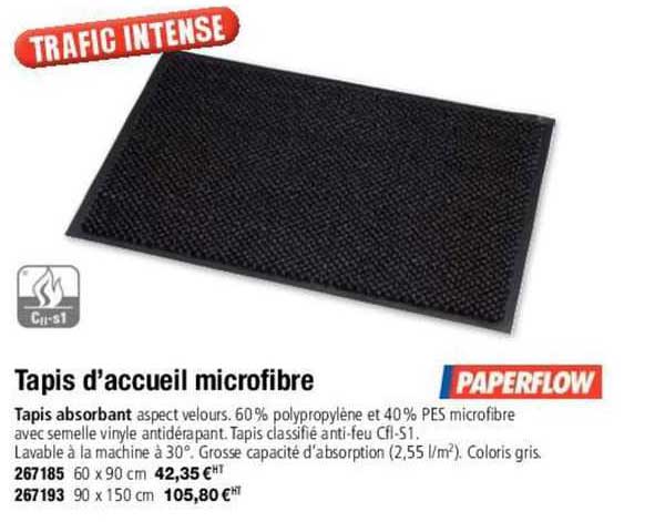 paperflow tapis d'acceuil microfibre