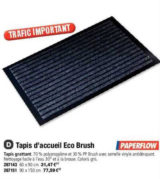 paperflow tapis d'accueil eco brush