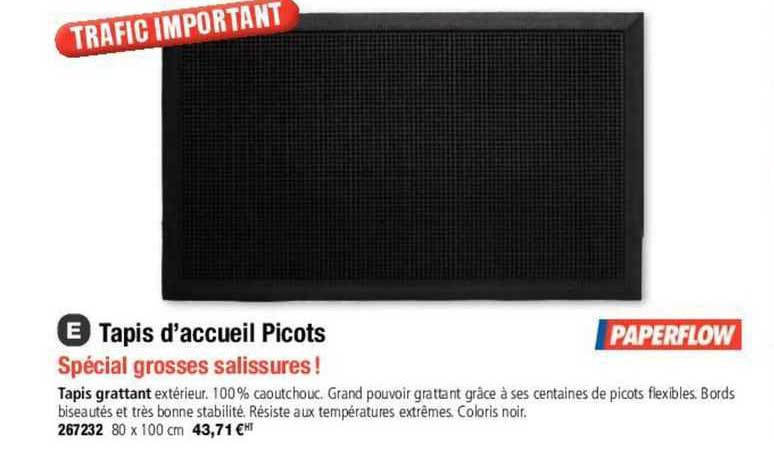 paperflow tapis d'accueil picots