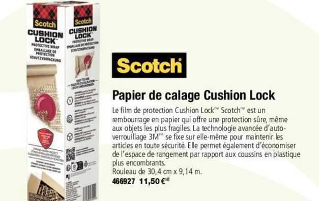 papier de calage cushion lock scotch